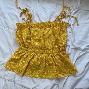 Yellow tank top blouse